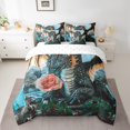 thumbnail image 2 of YST 3D Dragon Bedding Set, Magic Animal Theme, 7pcs Comforter Set, Queen Size, Pink Rose Floral, 2 of 4