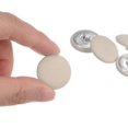 thumbnail image 4 of Unique Bargains 10pcs 36L Fabric Cloth Covered Button 23mm Round Metal Shank Sewing Buttons for Suits Dress Blouses, Beige, 4 of 5