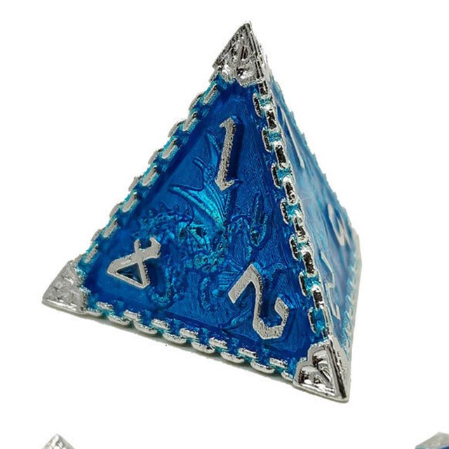 7Pcs Polyhedral Dice Irregular Big Numbers Board Casino Board Game Games Blue
