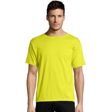 Hanes ComfortBlend EcoSmart Men`s Crewneck T-Shirt, 3X, Safety Green