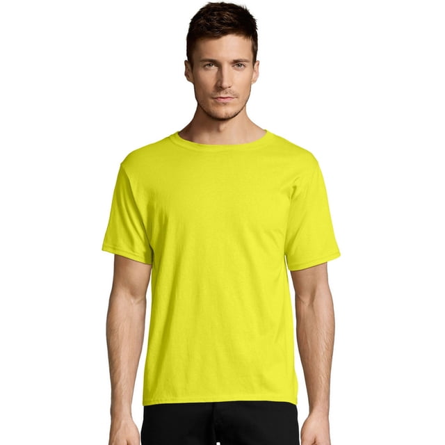 Hanes ComfortBlend EcoSmart T-Shirt à Col Ras du Cou pour Hommes, m, Vert Sécurité