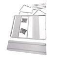 thumbnail image 2 of Microwave Rack Shelf, Wall Mounted Space Aluminum Double Layers Hanging Microwave Oven Rack Stand with 10 Hooks, Kitchen Storage Shelf Organizer Microwave Bracket Oven Rack Stand, 2 of 7