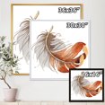thumbnail image 4 of Designart Orange Ethnic Bird Feather FLOAT FRAME WALL ART, 4 of 4