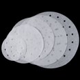 thumbnail image 3 of Lefu 100PCS Round Disposable Perforated Paper Bamboo Steamer Paper Liners Air Fryer, 3 of 7