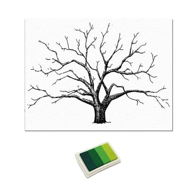 GROWTH TANK Guest Sign-in Book with Inkpad Tree Wedding Birthday Gift