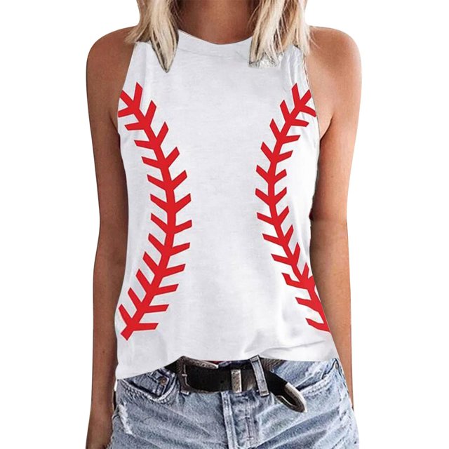 LSLJS Womens Crew Neck Tank Tops Women Floral Printing Tank Fit Round-Neck Sleeveless Block Shirts Tunic Tee Tops