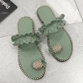 thumbnail image 4 of Sandales d'Été pour Femmes Sandales Ananas pour Dames Sandales de Plage à entre-Doigt Pantoufles Boho Décontractées Chaussures de Plage, 4 of 9