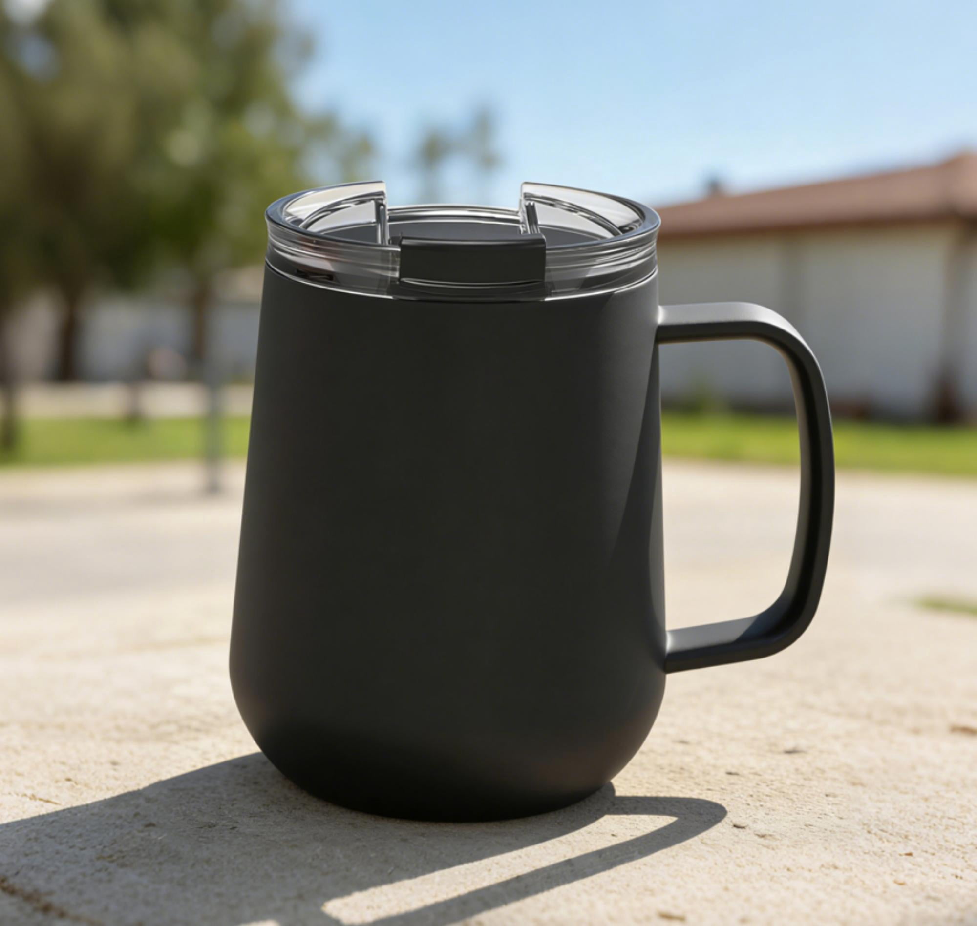 Mainstays 11oz Ms Mug Black SS304 inside + SS201 outside, PP, PCTG,Silicone