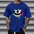 thumbnail image 2 of Zemub T-shirt Imprimé à Col Rond pour Homme, Mode Estivale Décontractée (Bleu, TG), 2 of 4
