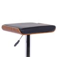 thumbnail image 3 of Armen Living Tabouret de Bar Java en Similicuir Noir, Bois de Noyer et Fini Chrome, 3 of 4