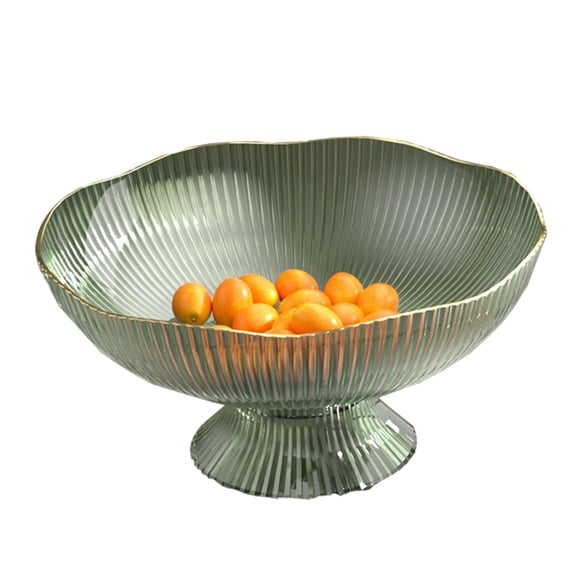 Fruit Bowl Plastic Draining Fruit Plate with Detachable Base, with Hollow Design for Home Party Office Outdoor Picnic Camping, 25x12x13cm