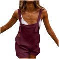 thumbnail image 1 of cfhntfmh Overalls for Women Fashion Sleeveless Adjustable Strap Summer Jumpsuits Loose Square Neck Rompers Outfits Streetwear, 1 of 4