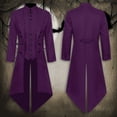 thumbnail image 1 of Vêtements Halloween Smoking Rétro Mi-Long Manteau Punk pour Fêtes et Événements, 1 of 4