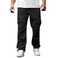 thumbnail image 4 of Ceisia Men's Relaxed Straight Cotton Gift Cargo Multi-pocket Pants Soft Abrasion-resistant 3D Pockets Multi-Color, 4 of 5