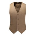thumbnail image 1 of Birdeem Débardeur pour Hommes Rayé Mode Rétro avec Poches Simple Boutonnage Col en V Débardeurs Blouse, 1 of 1