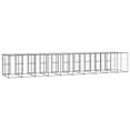 thumbnail image 2 of vidaXL Chenil Extérieur pour Chien en Acier avec Toit 24,2 M2, 2 of 4