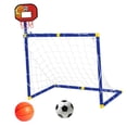 thumbnail image 3 of ZLight Basketball Hoop With Soccer Goal Net 2 In 1 Sports Goal Board Offers Fun Indoor Outdoor Activities Yards, 3 of 6