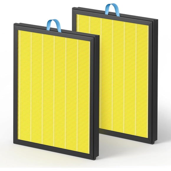Fil-fresh 2 Pack Vital 100S Pet Care Replacement Filter, Compatible with LEVOIT Vital 100S Air Purifier, 3-in-1 H13 True HEPA & Activated Carbon, Replace Vital 100S-RF-PA, Yellow
