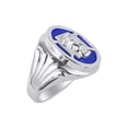 thumbnail image 3 of RYLOS Men's Rings Sterling Silver Christ Head Religious Ring With Diamonds and Blue Quartz Designer Men's Jewelry Size 13, 3 of 6