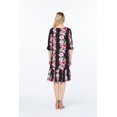 thumbnail image 3 of Hawaiian Manches 3/4 Sirène Tunique Robe M Rose Noir Hibiscus Vigne des Femmes, 3 of 5