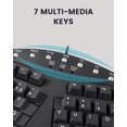 thumbnail image 3 of Perixx PERIBOARD-512B Wired Ergonomic Keyboard - Split Keyboard, Wrist Rest, Natural Typing - Wired USB Connectivity - US English - Black, 3 of 7