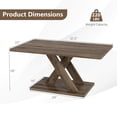 thumbnail image 3 of Costway Table Basse de 37,5 Pouces avec Base Stable et Raccord en Bois de Caoutchouc pour Salon, 3 of 10