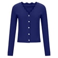 thumbnail image 4 of AherBiu Cropped Cardigan for Women Trendy Long Sleeve Button down Knit Sweater Open Front Casual Cardigans, 4 of 6