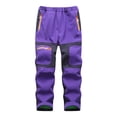 thumbnail image 1 of Kids Ski Pants - Patchwork Design with Pockets - Thicken Warm Trousers for Winter Outdoor Activities, 1 of 3