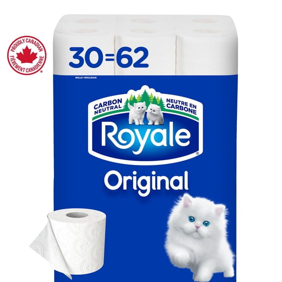 Royale Everyday Comfort, 2 Ply Toilet Paper, 30 Equal 62 Bathroom Tissue Rolls