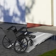 thumbnail image 2 of HOMCOM Textured Aluminum Folding Wheelchair Ramp for Scooter Steps Stairs, 2 of 10