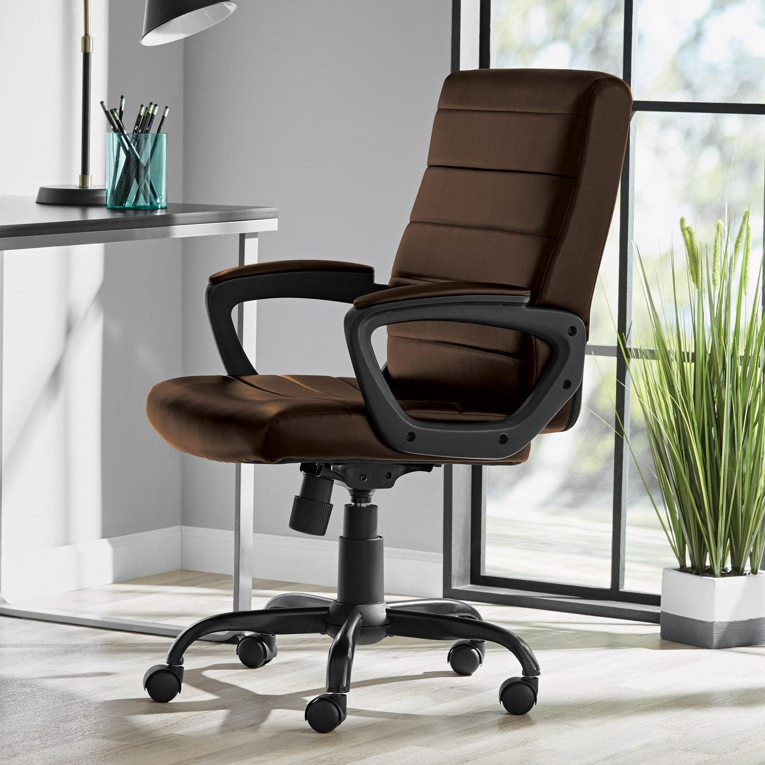 Mainstays Bonded Leather Mid-Back Manager's Office Chair