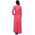 thumbnail image 4 of Bimba Robe Jilbab Unie à Manches Longues pour Femme, Col Mandarin, avec Poches, 4 of 6