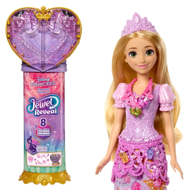 Disney-Poupée Princesses Jewel Reveal Raiponce-avec 8 surprises