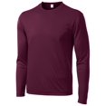 thumbnail image 1 of Gravity Threads Long-Sleeve Moisture-Wick Athletic Shirt - Maroon - 3XL, 1 of 2