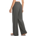 thumbnail image 4 of Yuyuzo Womens Plus Size Yoga Pants Belly Control Straight Leg Slacks Solid Color Basic Lounge Wear Trousers, 4 of 6