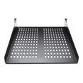 thumbnail image 3 of StarTech.com 1U Server Rack Shelf, 2U 22in Universal Fixed Vented Network Rack Shelf/Cantilever Tray for 19" AV/Data/Network Equipment Enclosure w/Cage Nuts & Screws, 50lbs Weight Cap. - 2U Network Rack Shelf (CABSHELF22V) - Rack shelf - black - 2U - 22" - for P/N: RK12OD2, RK2433BKM, RK2537BKM, RK3236BKF, RK4236BKB, RK4242BK24, RK4242BK30, 3 of 9