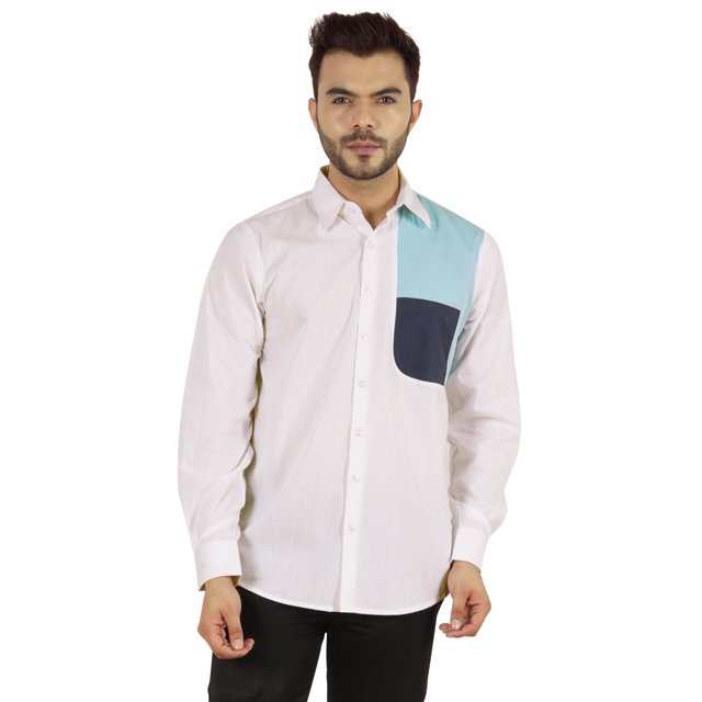 Bestman Chemise en Coton Unie à Boutons pour Homme à Manches Longues Tenue Formelle
