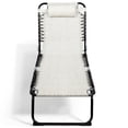thumbnail image 3 of Patiojoy Chaise Longue de Patio Pliante Réglable pour Bronzage et Camping avec Oreiller Gris, 3 of 5