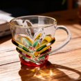 thumbnail image 4 of TIELUTT Hand Painted Glass Cup Unique Design For Home and Durable Reusable Drinking Tumbler with Shatterproof Cups Frosted Yes and No Acrylic Pitcher and Glasses Set Wooden Coffee Cup Set Tumbler Set, 4 of 6