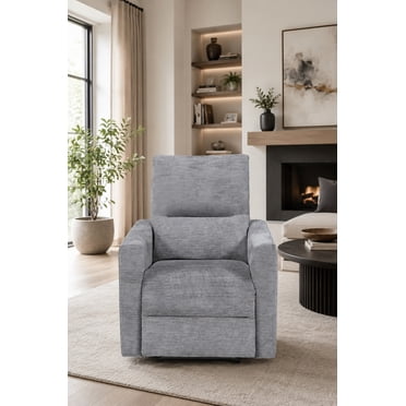 K-Living Edyn Modern Power Recliner Chair in Dove Lucie Fabric for Living Room