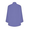 thumbnail image 4 of Timegard Chemises pour Femmes en Coton et Lin, Boutonnées, Col à Revers, Manches 3/4, Blouse Automne avec Poches, 4 of 5