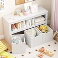 thumbnail image 4 of Costway Kid Toy Storage Cabinet 3 Drawer Chest w/Wheels Large Storage Cube Shelf, 4 of 10