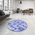 thumbnail image 4 of Ahgly Company Tapis d'Intérieur Lavables en Machine Rectangle Bleu Transitionnel Bleu Ange, 5' x 8', 4 of 7