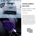 thumbnail image 4 of fastboy Car Seat Armrest Box Pad Wool Cover Winter Warm Pad Car-Styling Decoration Auto Accessories purple 1Set, 4 of 6