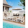 thumbnail image 2 of HDPE Outdoor Rocking Chair for Adults - All-Weather Resistant High Back Porch Rocker for Patio & Front Porch- White, 2 of 7