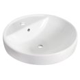 thumbnail image 2 of 18.25-in. W Drop In White Bathroom Vessel Sink Set For 1 Hole Center Faucet AI-26165, 2 of 9