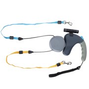 Tbest Dog Leash, Dual Retractable Dog Leash Rotate Freely Durable Dog Leash With Spotlight With Lanyard For Go For Walk