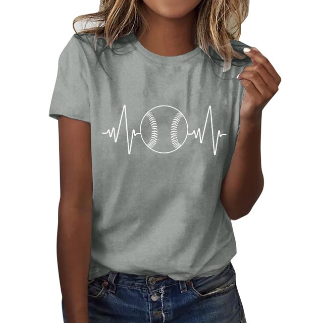 adviicd Hauts Décontractés pour Femmes Chemises à Manches Courtes Col Rond T-Shirts Décontractés d'Été Gris,TTG