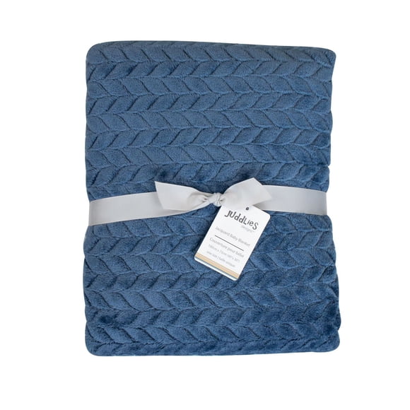 Juddlies Designs - Couverture unisexe en flanelle jacquard pour bébé tout-petit - Peluche - Double couche - Lavable en machine