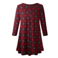thumbnail image 3 of LARACE T-Shirts à Manches 3/4 pour Femmes Col Rond Crochet Amples Décontractés Chemises Blouses Hauts Bordeaux 1X, 3 of 5